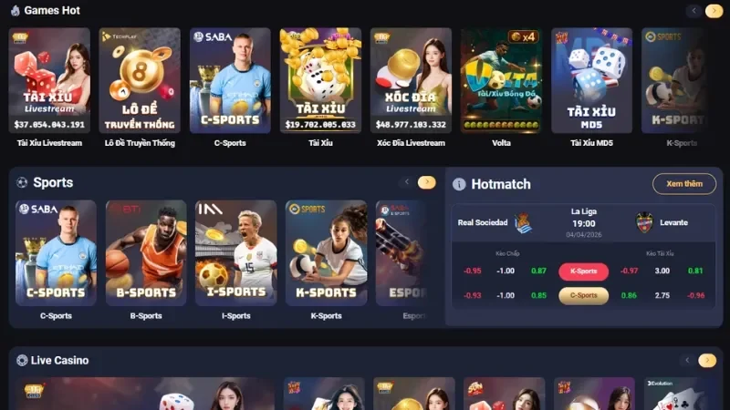 Kho trò chơi đa dạng và phong phú